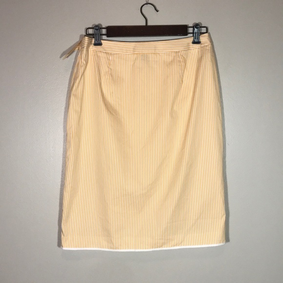 Brooks Brothers Striped Wrap Pencil Skirt - Picture 2 of 6